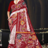 Minu batik Malai Cotton printed saree .